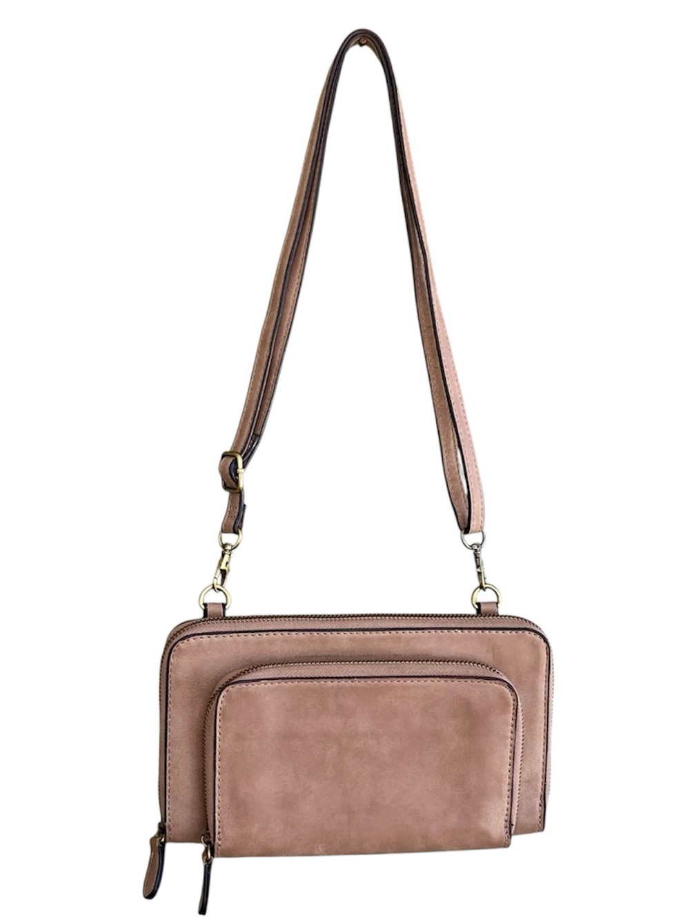 Joy Susan Crossbody Wallet Bag Organizer
Clutch Taupe Vegan Leather
